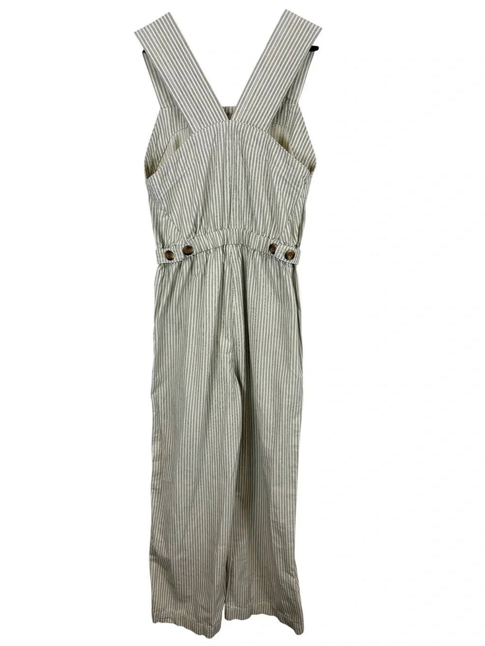 Everlane Fatigue Apron Jumpsuit Size 4 Cream / Grey
